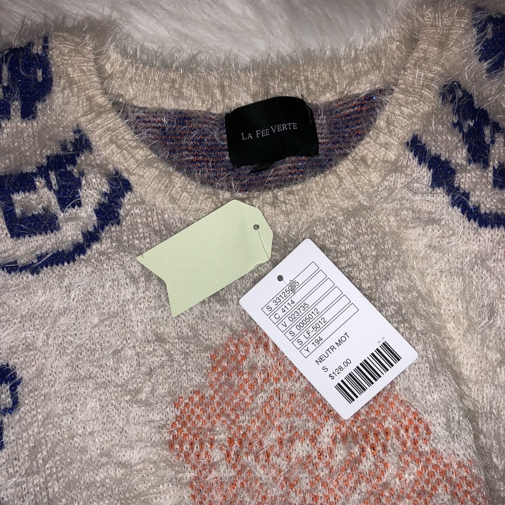 NEW❗️Anthropologie La Fee Verte Fuzzy Knit Sweater - Picture 2 of 8